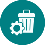 Responsible disposal icon
